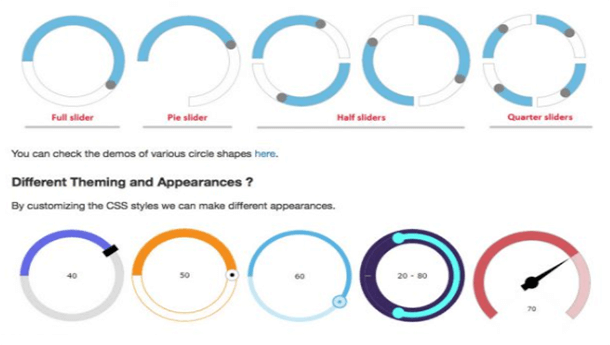 Round Slider menu jQuery Plugin