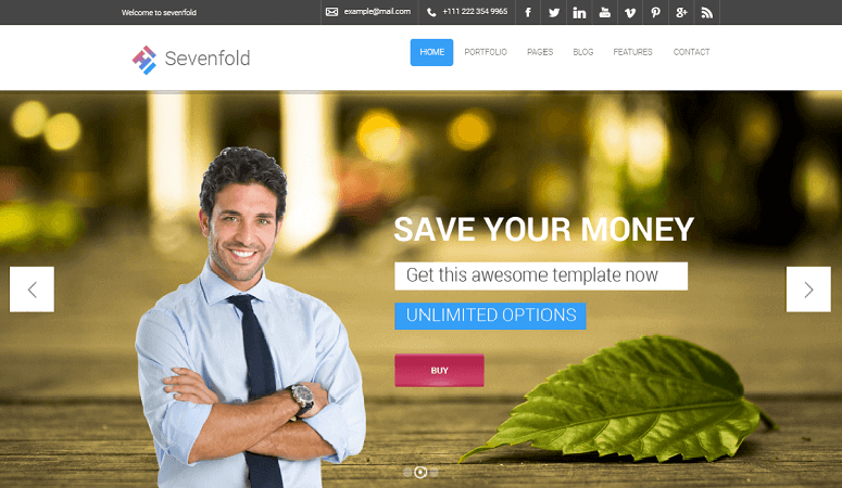 sevenfold Best Responsive Insurance WordPress