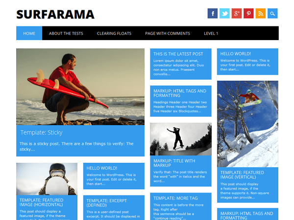 surfarama theme Magazine WordPress Theme