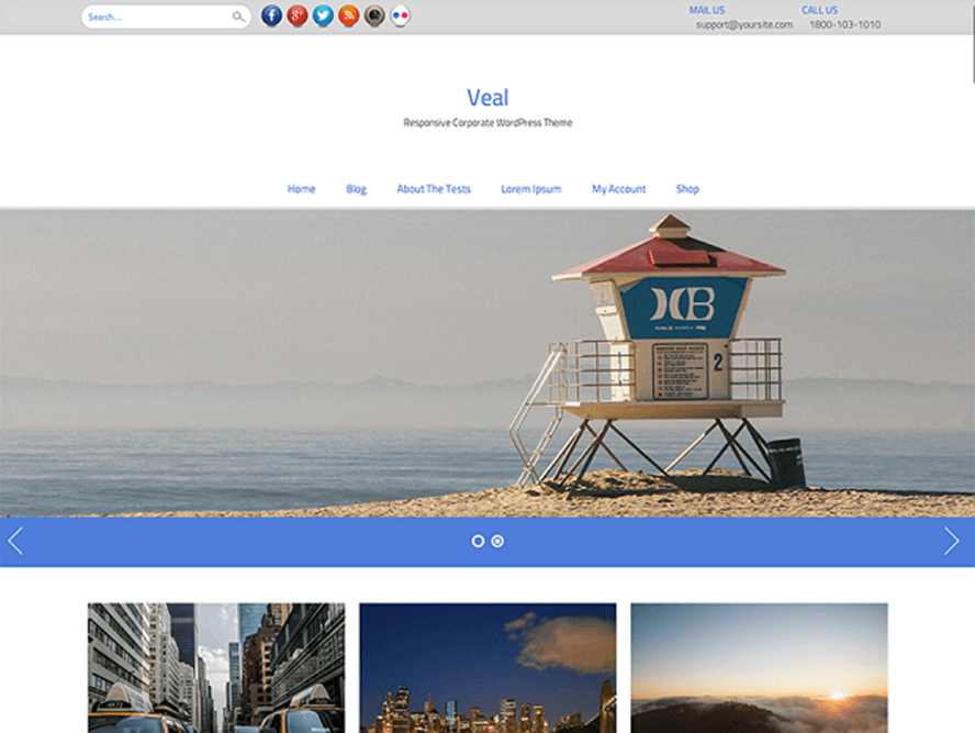 veal Free Photography WordPress Themes 2018