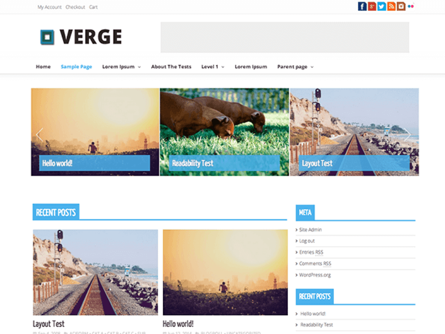 verge Free Photography WordPress Themes 2018